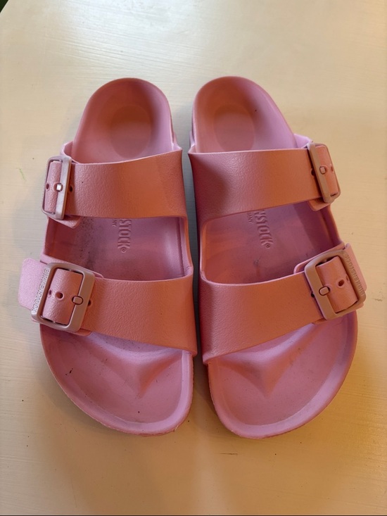 Birkenstock Shoes - Birkenstock Pink Double-Buckle Slide Sandals